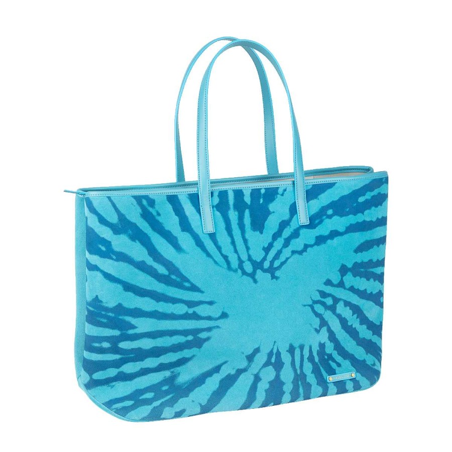 New Sac M Tro Pigalle Gm Toile, Tie & Dye Bleu