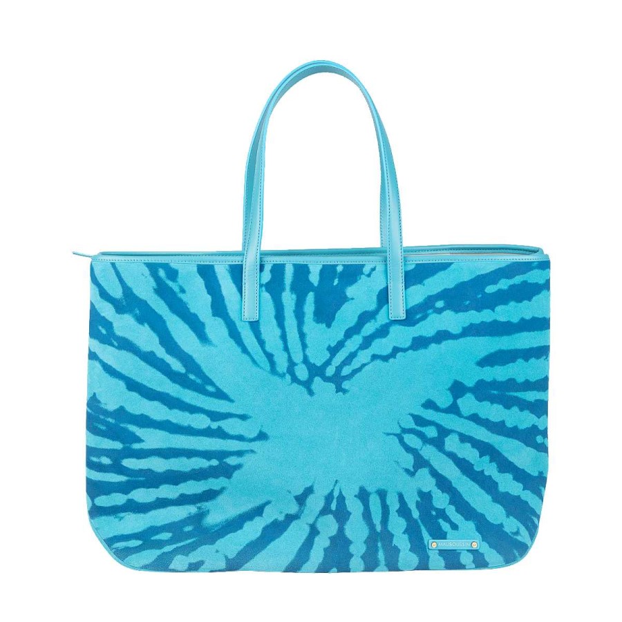 New Sac M Tro Pigalle Gm Toile, Tie & Dye Bleu