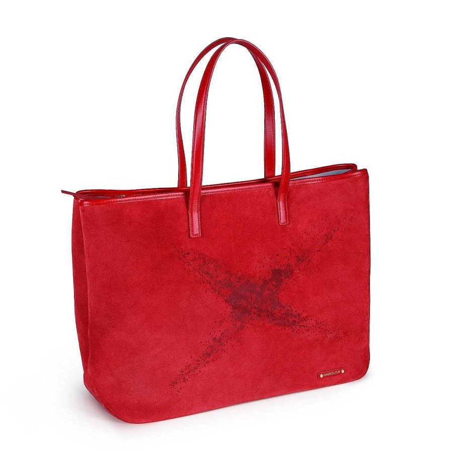 Clearance Sac M Tro Pigalle Gm Toile, Graffiti Rouge