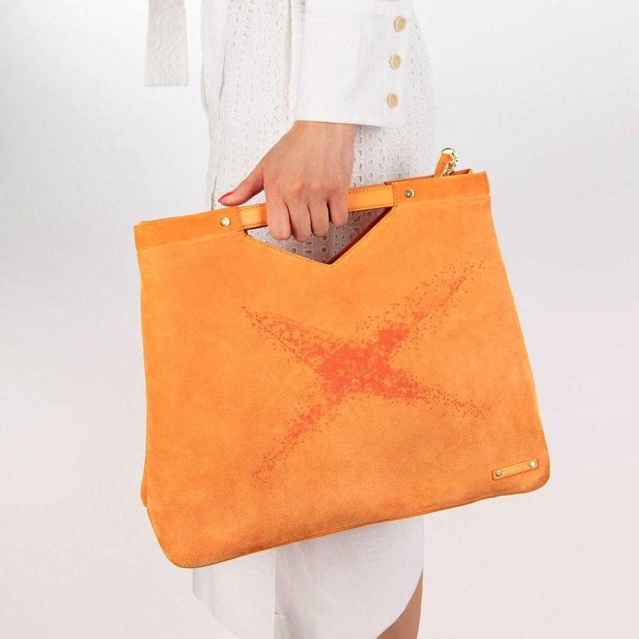 New Sac M Tro Vavin Gm Toile, Graffiti Orange