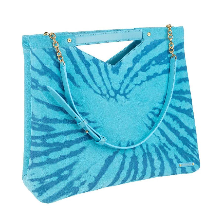 New Sac M Tro Vavin Gm Toile, Tie & Dye Bleu