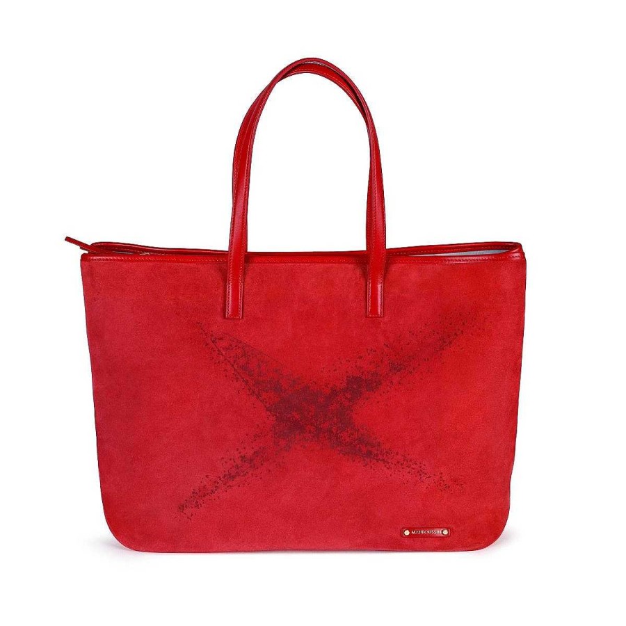 Clearance Sac M Tro Pigalle Gm Toile, Graffiti Rouge