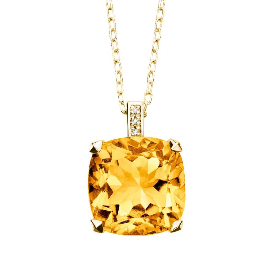 Online Pendentif Petit Visage D'Amour, Citrine