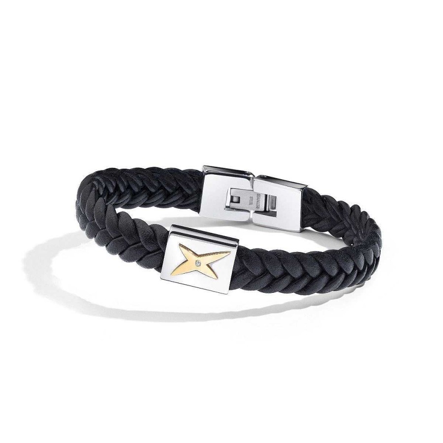 Clearance Bracelet Mec J'Te Kiff, Noir Et Barrette Blanche