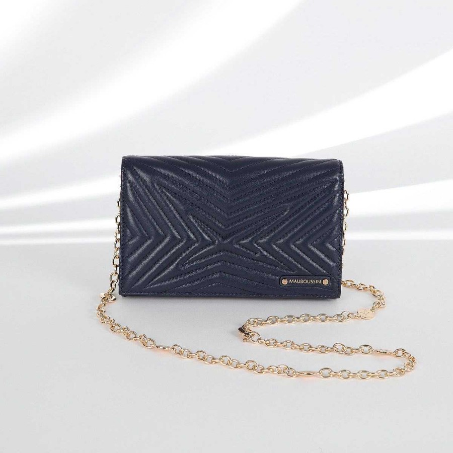 Clearance Pochette Miroir Belle, Libre Et Vraie Bleu Marine