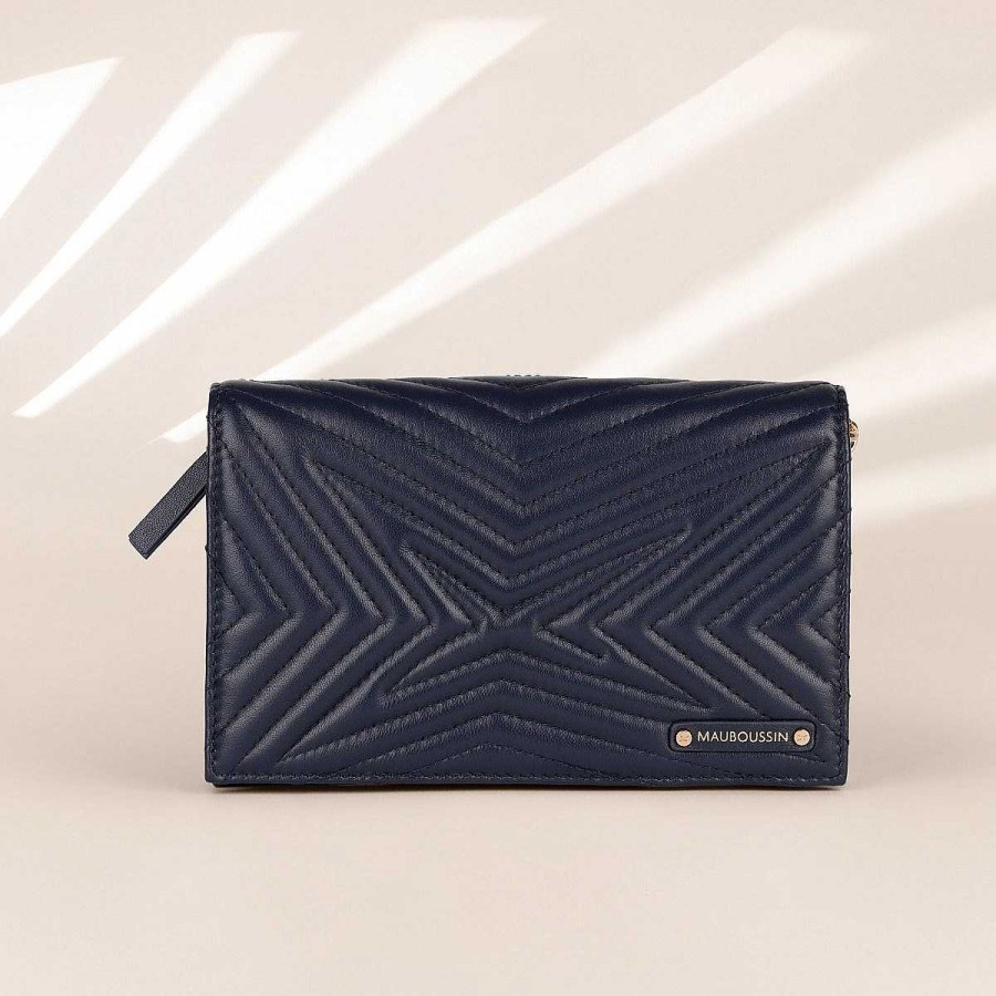 Clearance Pochette Miroir Belle, Libre Et Vraie Bleu Marine