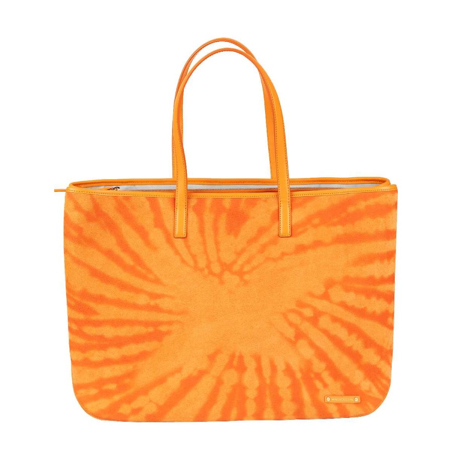 New Sac M Tro Pigalle Gm Toile, Tie & Dye Orange