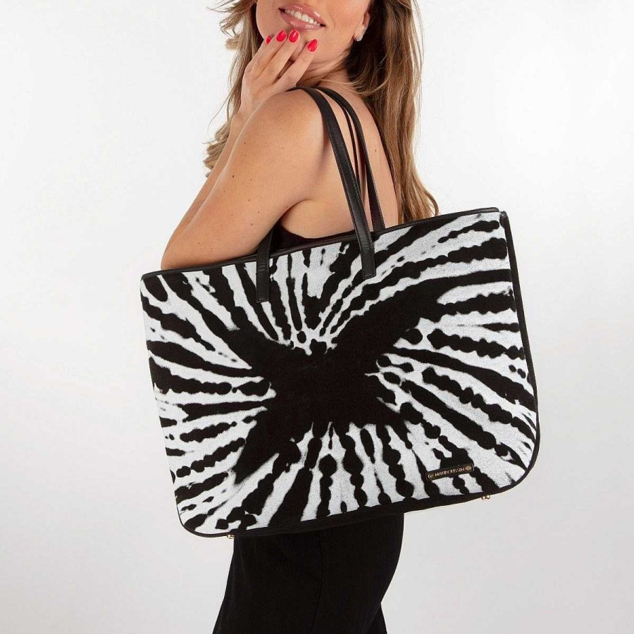 Hot Sac M Tro Pigalle Gm Toile, Tie & Dye Noir